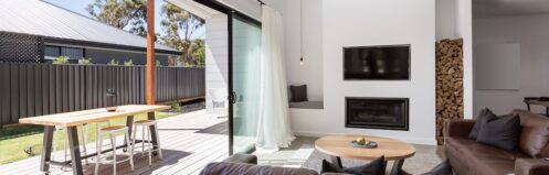 Modern Living Room With Large Windows